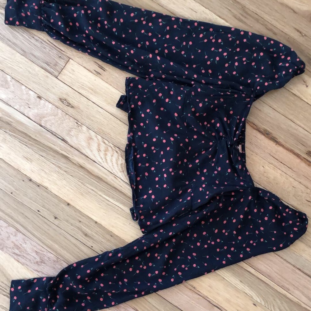 Free People Cropped Cherry Top